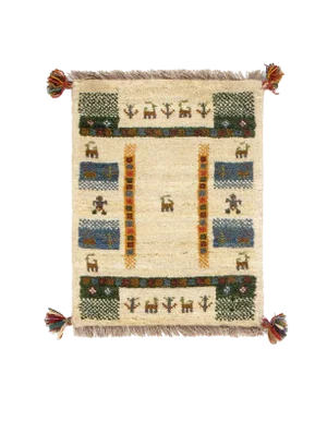 Pasargad Persian Gabbeh Lori Baft Scatter Rug - 1'4" X 2'