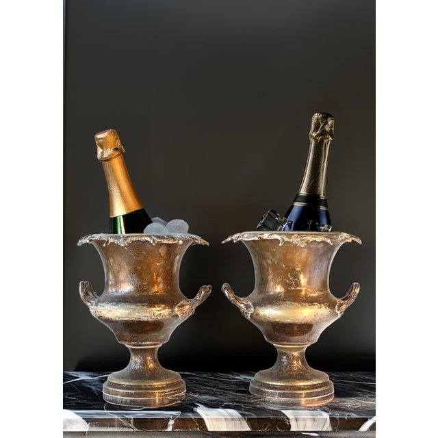 Antique Champagne Buckets W/ Armorial Crest, a Pair For Sale - Image 9 of 10