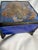 Handcrafted trinket box made of cobalt blue glass and adorned with dried flowers. This unusual piece was made by an artist...