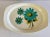 1970s 70s Brendan Erin Stone Floral Pattern Serving Platter For Sale - Image 5 of 5
