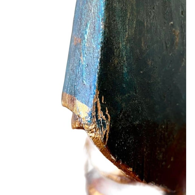 Antique Religious Folk Art - Carved Wooden Spanish Colonial Santos Figure of the Madonna and Child For Sale - Image 18 of 18