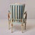 French Late 18th Century European Neoclassical Painted & Parcel-Gilt Armchair For Sale - Image 3 of 12