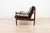 Scandinavian 3-Seater Sofa in Wood and Black Leather, 1960s For Sale - Image 4 of 12