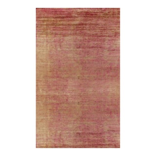 Rug & Kilim’s Oversized Contemporary Rug in Red and Gold Striations -12'x20' For Sale