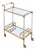 Pasargad Home Glacia Modern 2-Tier Lucite and Metal Bar Cart For Sale