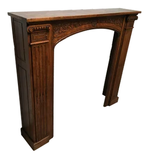 Exquisite 19th Century Carved Oak Fireplace Mantel – Neo-Classical, Victorian, Art Nouveau Influence