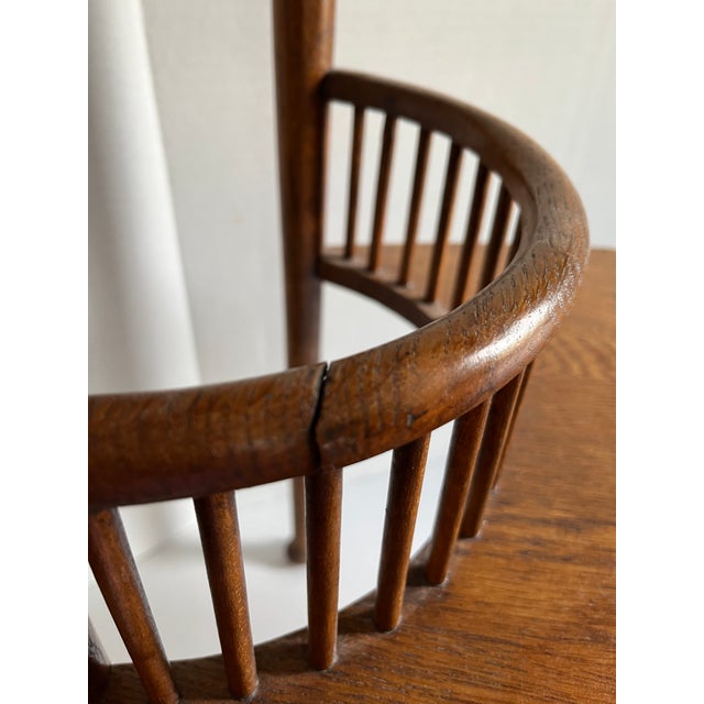 Antique Oval Occasional Table With Lower Shelf and Spindle Rail For Sale - Image 13 of 15