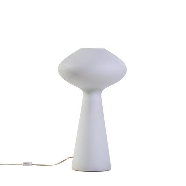 Mid 20th Century Mid 20th Century Lisa Johansson-Pape Mid Century Finnish Hand Blown Glass Lamps - Pair For Sale - Image 5 of 10