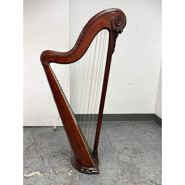 Design Plus Gallery presents a French Harp with Chinoiserie Motifs. This elegant, antique harp was likely made in France...