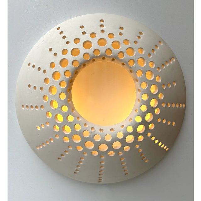 Contemporary Contemporary Pair of Ceramic Sconces. Italie For Sale - Image 3 of 12
