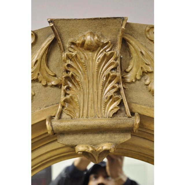 Antique American Victorian 88" Tall Hall Entry Mirror With Pedestal Plant Stands For Sale - Image 12 of 12