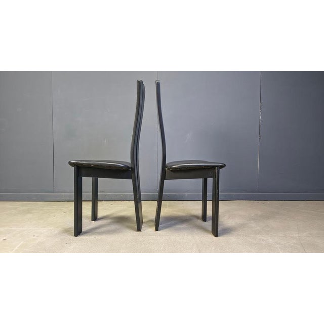 Postmodern Wooden Dining Chairs, 1980s, Set of 6 For Sale - Image 3 of 14