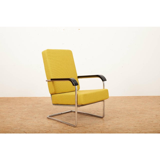 Armchair in Chrome-Plated Tubular Steel by Werner Max Moser, 1930s For Sale - Image 4 of 14