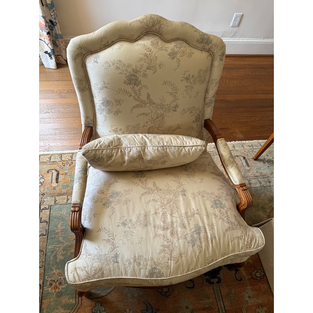 Baker Furniture French Provincial Louis XV Oversized Fauteuil Chairs For Sale In Atlanta - Image 6 of 6