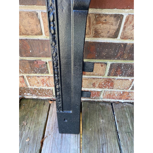 Antique Cast Iron Fleur De Lis Fireplace Surround For Sale - Image 6 of 15