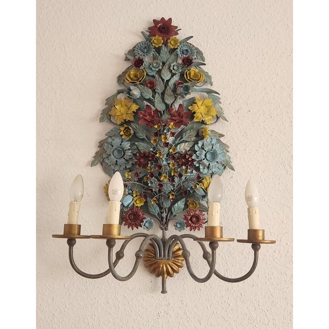 Large Vintage Ciani Firenze Wall Lamp, 1970s For Sale - Image 6 of 18