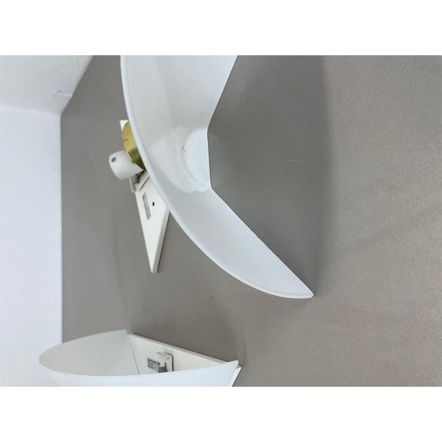 Vintage Brass and Satin Glass Wall Lights from Glashütte Limburg, 1970s, Set of 2 For Sale - Image 16 of 18