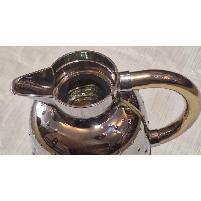 Vintage Chrome Hammered Insulated Coffee & Tea Server, Made in Taiwan, C. 1980s For Sale - Image 11 of 11