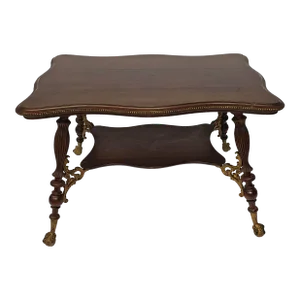 Merklen Brothers Victorian Mahogany Tiered Parlor / Library Table, Circa 1880s