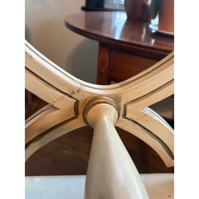 Mid-Century Karges Pair Benches Button-Tufted Champagne Upholstery For Sale - Image 9 of 12