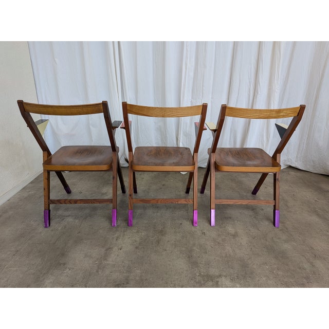 Vintage Wooden Chairs, 1970s, Set of 3 For Sale - Image 15 of 18