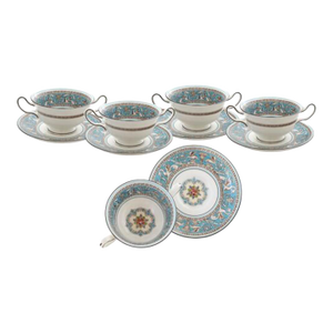 Wedgwood Florentine Soup Coupes/Saucers