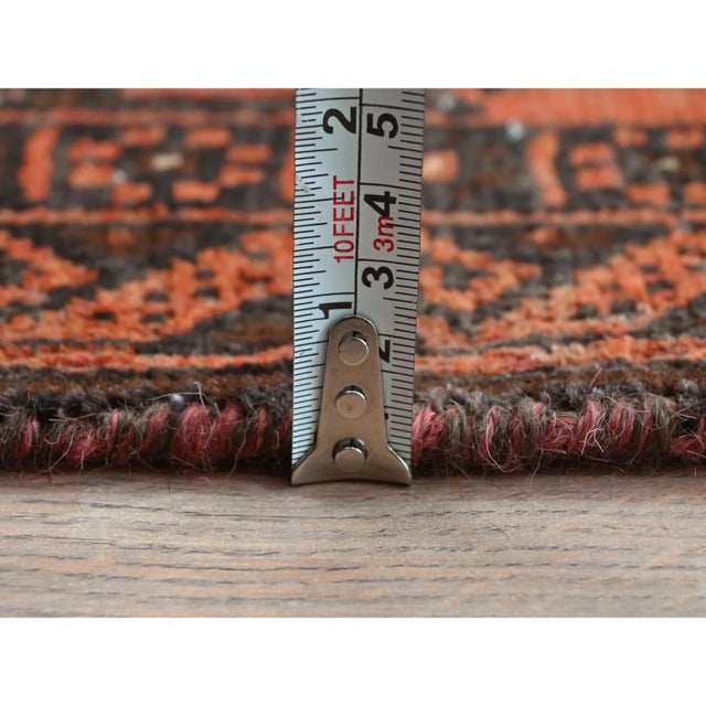 Traditional 1960s Sunset Colors Vintage Persian Baluch With Geometric Medallions Hand Knotted Wool Rug For Sale - Image 3 of 8