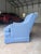 Vintage Custom Upholstered Blue Club Chair- A Pair For Sale - Image 18 of 18