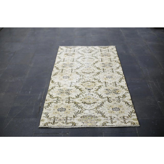 1960s Traditional Beige Hand Knotted Vintage Anatolian Runner Rug For Sale - Image 13 of 13