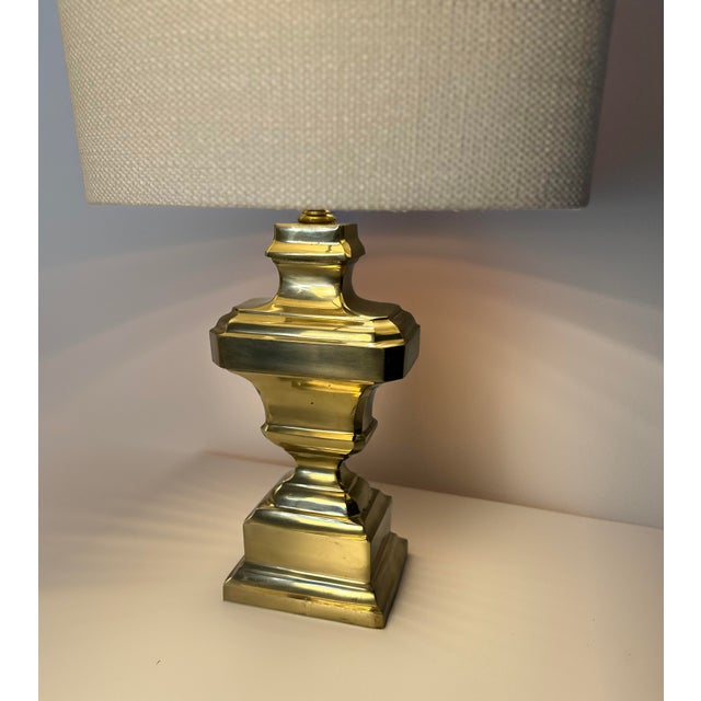 Hollywood Regency Vintage Italian Brass Table Lamps, 1950s, Set of 2 For Sale - Image 3 of 8