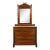 19th Century French Napoleon III Bamboo Dresser With Carrara Marble and Mirror For Sale