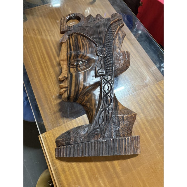 Large African Wedding Masks, 1950s, Set of 2 For Sale - Image 10 of 14