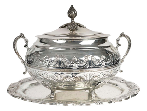 Silver-Plated Soup Tureen, 20th Century.