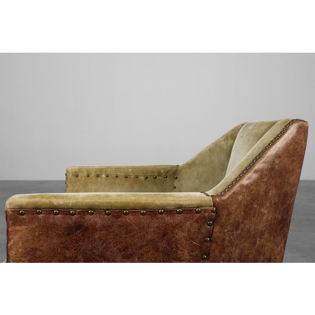 Brown Art Deco Sculptural Armchair, France, 1930s For Sale - Image 8 of 15
