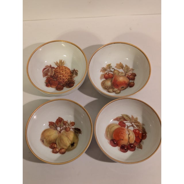 Vintage German Porcelain Harvest Fruit Plates, Pedestal Stand & Nut Bowls - Set of 7 For Sale - Image 10 of 15