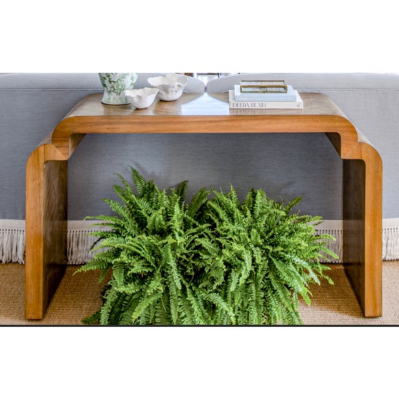 Item was used at the prestigious Pasadena Showcase House of Design. A very unique hall table with a top that is veneered...