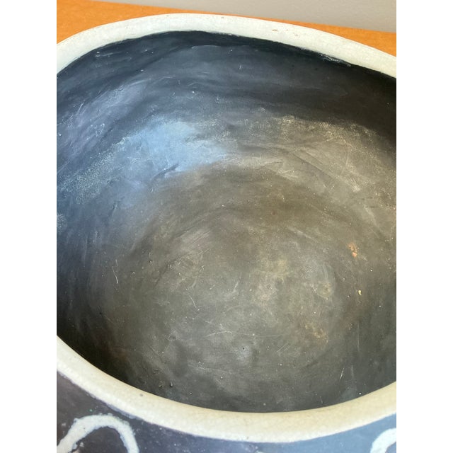 Vintage Original Hand Painted Studio Pottery Bowl For Sale - Image 10 of 12