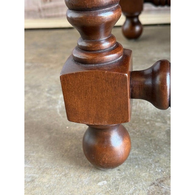 Spanish Colonial Revival Leather Benches With Antique Brass Trim, 1960 For Sale - Image 9 of 12