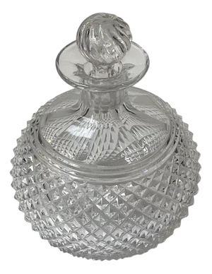 Small Diamond Cut Crystal Decanter, 1920s