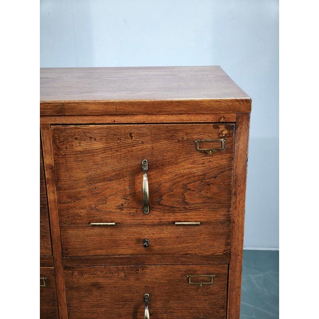 Czech Oak Filing Cabinet from Baťa Factory, Zlín, 1930s For Sale - Image 12 of 18