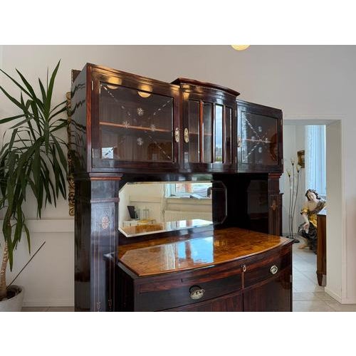 Antique Art Nouveau Floral Buffet, 1920s For Sale - Image 15 of 18