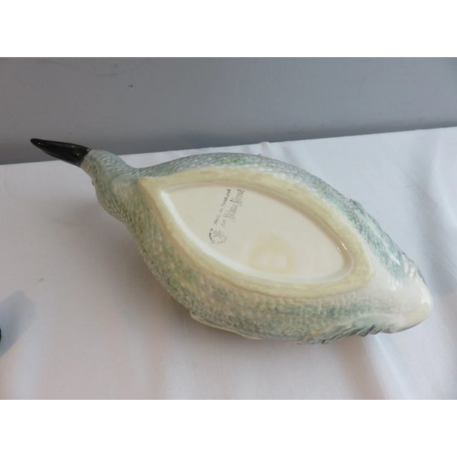 Ceramic Vintage Mid-Century Modern Neiman Marcus Portugal Porcelain Fish Soup Tureen For Sale - Image 7 of 7
