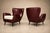 1950s Pair of Brazilian Modernist Armchairs in Hardwood, Burgundy Leather & Bouclé by Carlo Hauner, Brazil, 1950s - Lot 466B For Sale - Image 5 of 18