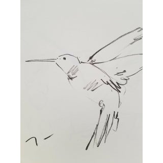 "Hummingbird" Contemporary Charcoal Drawing by Jose Trujillo For Sale