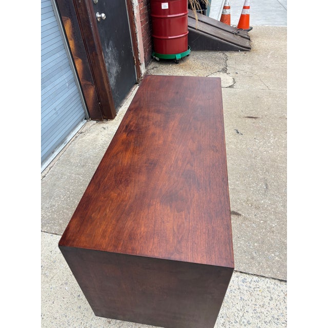 Brown 1960s Jens Risom Credenza With Tambour Door For Sale - Image 8 of 12