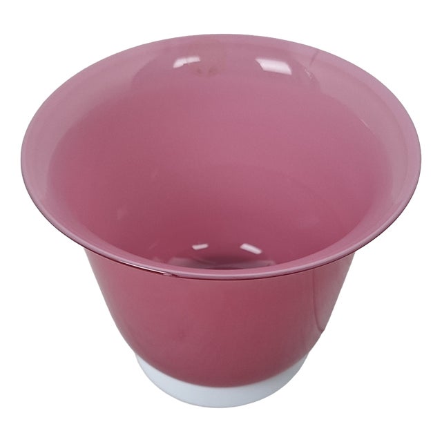 Opalini Series Vase in Pink Murano Glass from Venini, 1990s For Sale