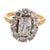 Contemporary Mid Century Gia 1.01 Carat Old Mine Cut Diamond 18k Gold Cluster Ring, Size 12.5 For Sale - Image 3 of 5