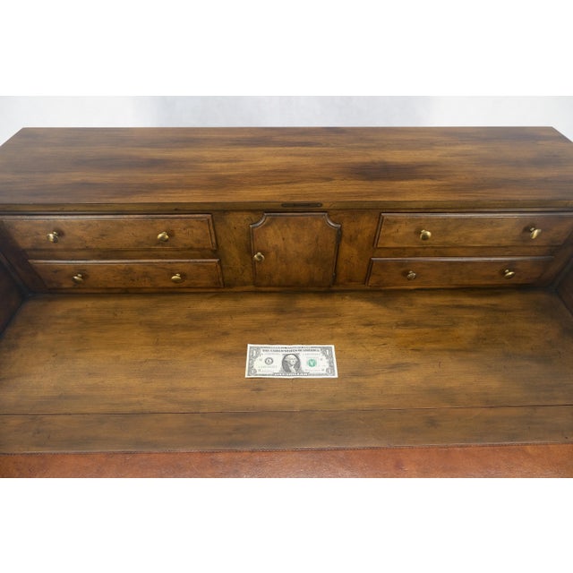 Late 20th Century Baker Slant Drop Front Secretary Desk 3 Drawers Chest MINT For Sale - Image 5 of 18