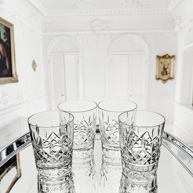 Transparent Late 20th Century Waterford Crystal Lismore Double Old Fashioned Glasses - Set of 4 For Sale - Image 8 of 11