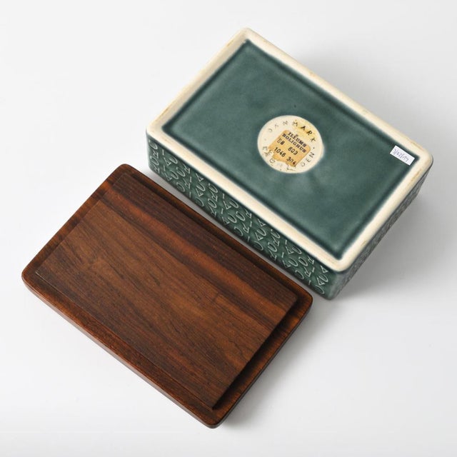 Wood Danish Rosewood and Ceramic Cigar Box by Jens Harald Quistgaard for Kronjyden, 1960s For Sale - Image 7 of 10